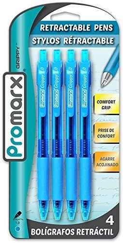 Set De 4 Boligrafos Retractiles Promarx Tinta Gel