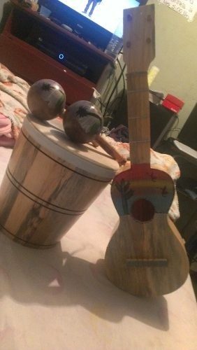 Tambor Cuatro Maraca Mini Musical Para Niños