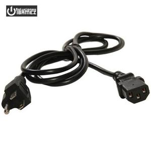 Cable Poder Corriente Fuente Cpu, Tv Monitor 1,5 Mts 10 Amp