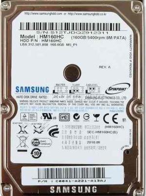 Disco Duro Sata Samsung Laptop 160 Gb Sistema Windows 7