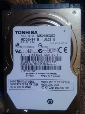 Disco Duro Toshiba 250 Gb 3.0 Laptop Con Sistema Windows 7