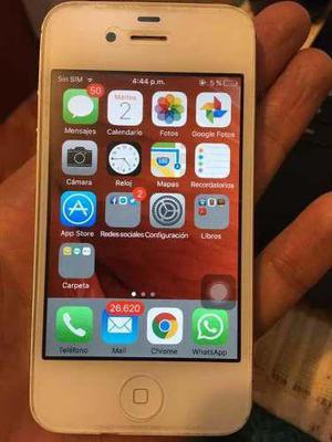 Iphone 4s 16g Blanco Cargador Original+ Libre Icloud
