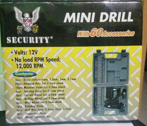 Mini Drill Con 60 Accesorios 12v  Rpm Manualidades