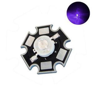 Led Chip 3w Ultravioleta Uv 400nm Super Brillant Con Base