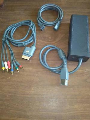 Xbox 360 Fuente De Poder + Cable Video Audio Hd Componente