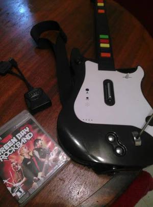 Guitarra Y Bateria + Juego Original De Playstation 3