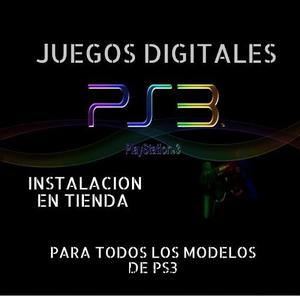 Juegos Digitales Para Playstation 3. Instalación En Tienda.