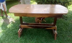 Mesa De Madera Ovalada