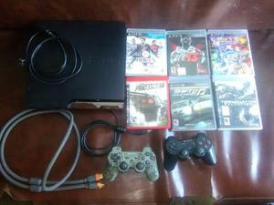 Play Station 3 Con 2 Controles 6 Juegos Fisicos.