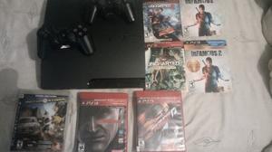 Play Station 3 Slim 160gb 15 Juegos 2 Controles Inalambricos