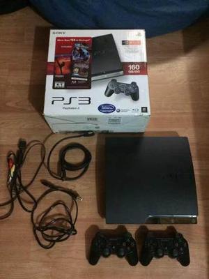 Playstation 3 Ps3 Slim 160gb + 2 Controles Y 9 Juegos