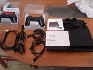 Ps3 Slim 320gb Como Nueva +15 Juegos +2controles Originales