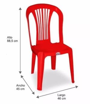 Silla Plastica Roja