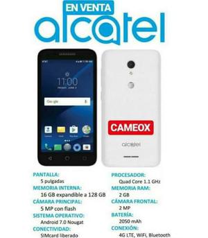 Alcatel Cameo X Android 7.0 Aprovecha Celular