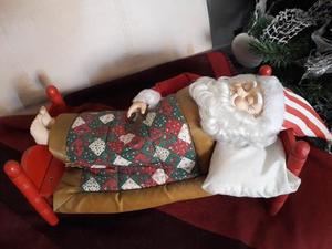 Hermoso Adorno De Navidad Santa Durmiendo Como Nuevo