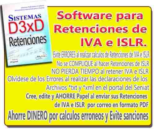 Software Para Retenciones Iva E Islr (50 Trum)