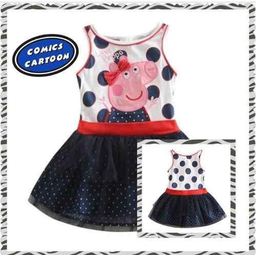 Vestido Peppa Pig Importado Excelente Calidad Talla 4 Y 5