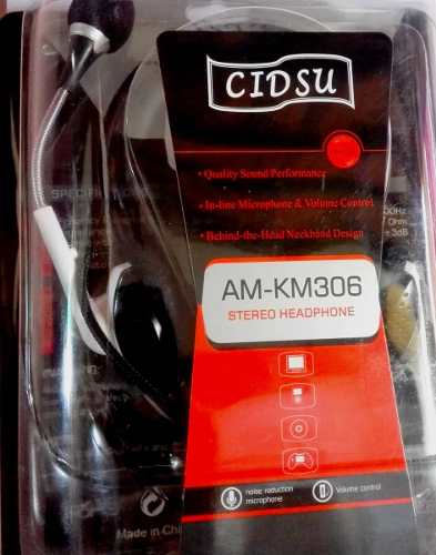 Audifonos Con Microfono Cidsu Km 306 Pc Lapto Telefono Mp3