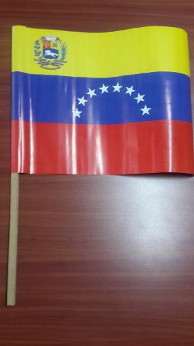 Banderas De Venezuela Con Asta De Madera