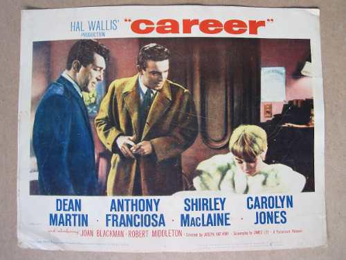 Cartel De Cine Original 1959 Career Vintage 28x35 Dean Marti