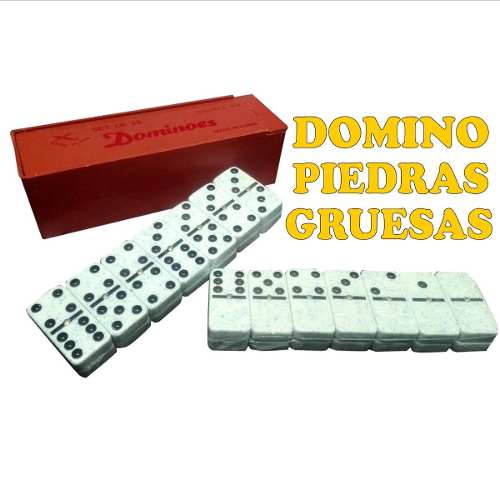 Clasico Domino De Fichas Gruesas De Resina Caja Incluida S1
