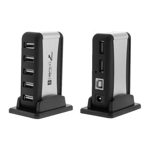 Hub Usb 7 Puertos Con Cargador De Pared Conector Pc Laptop