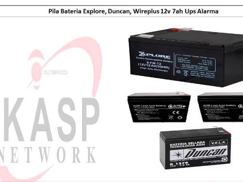Pila Bateria Explore, Duncan, Wireplus 12v 7ah Ups Alarma