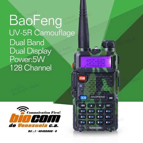 Radio Baofeng Uv5r Dual Band Uhf Vhf Camuflageado Camo 5wat