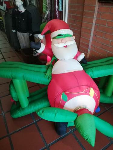 Avion Con Santa Inflable Para Navidad