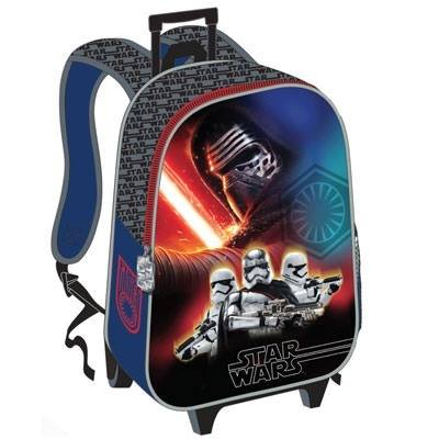 Bolso Morral Escolar Maleta Ruedas Star Wars Original Nuevo!