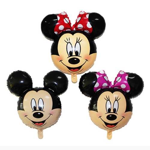 Globos Metalizados Cabeza De Mickey Minnie Disney 41cm Med