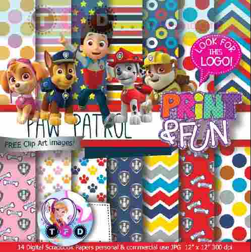 Kit Imprimible Paw Patrol Pack Papel Digital Fondos Clipart