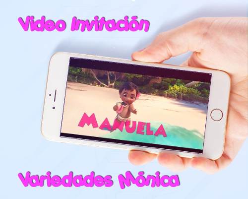 Moana Bebe Tarjeta De Invitación Digital Vídeo Animado