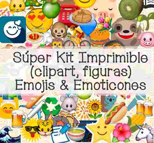 Súper Kit Imprimible (clipart, +  Emojis & Emoticones)