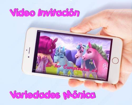 Unicornio Tarjeta De Invitación Digital Vídeo Animado