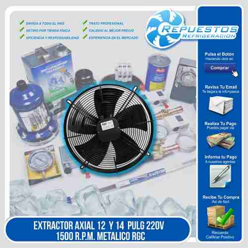Extractor Axial 220v  R.p.m. Metalico Rgc