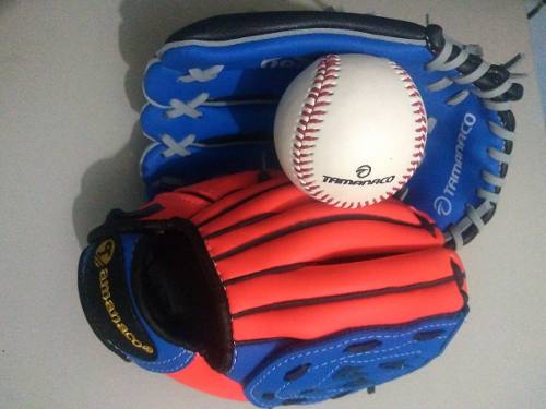 Guante De Beisbol Tamanaco Para Niños 2 Guantes + Pelota