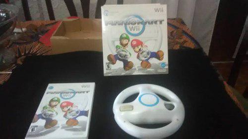 Juego De Mario Kart Wii Con El Volante Original