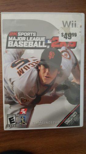 Juego Nintendo Wii 2k Sports Major League Baseball 2k9
