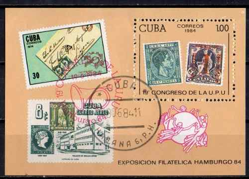 Lag Estampillas Cuba  Hojita Sello Primer Dia