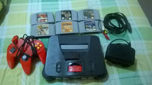 Nintendo 64 + 4 Controles + 6 Juegos