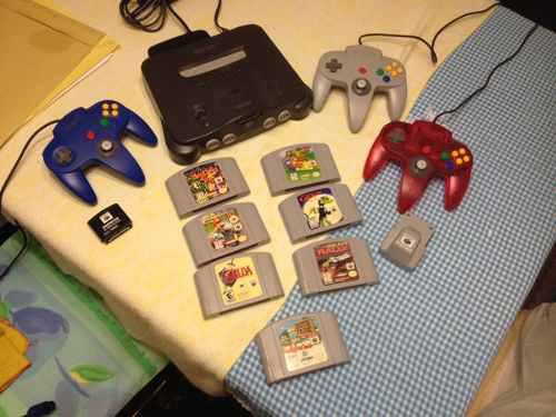 Nintendo 64 Impecable Estado Con 3 Controles Y Varios Juegos