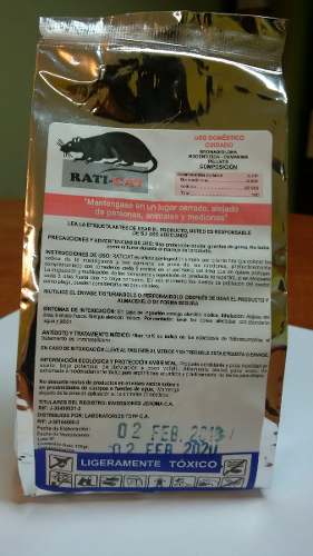 Raticida Rodenticida Rati Cat Original. Bolsa De 130 Gramos