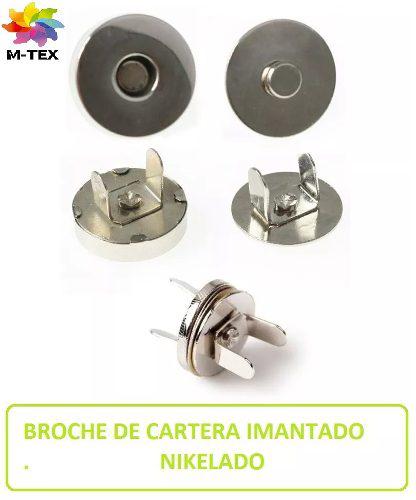 Broche Imantado Para Carteras Monederos Niquelado 18mm