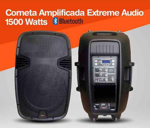 Corneta Amplificada 15p Extreme Audio 1500 Watts /bluetooh