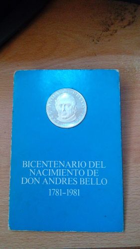 Excelente Moneda Plata Conmemorativa Andres Bello