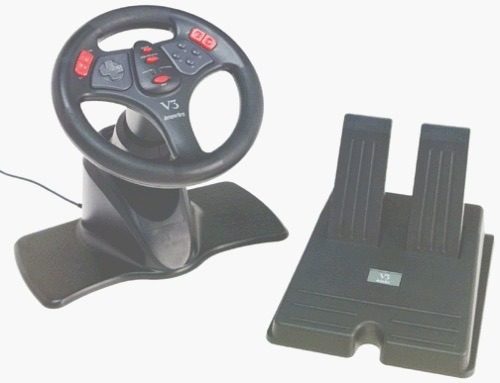 Interact V3 Racing Wheel Volante Y Pedal Para Ps 1 Y Ps2