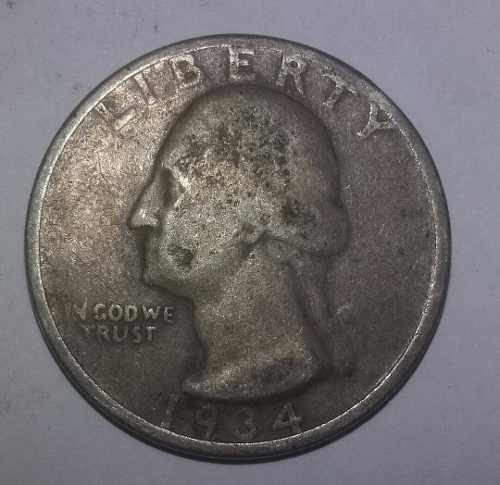 Moneda 1/4 Antigua  Plata Aguacate