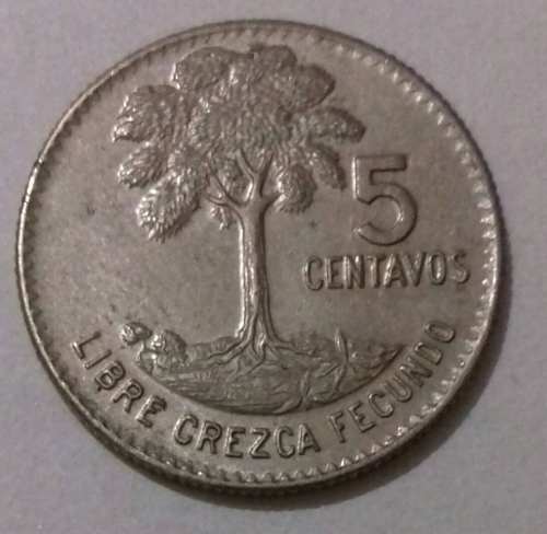 Moneda 5 Centavos Guatemala 