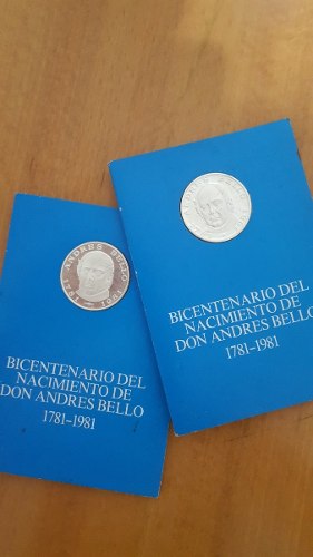 Moneda Bicentenario Del Nacimiento De Don Andres Bello.